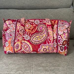 Vera Bradley Retired Spring 2008 Raspberry Fizz Small Duffel Bag